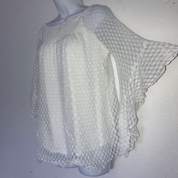 Shannon Ford Lace Smock Layer Top M - Picture 2 of 8